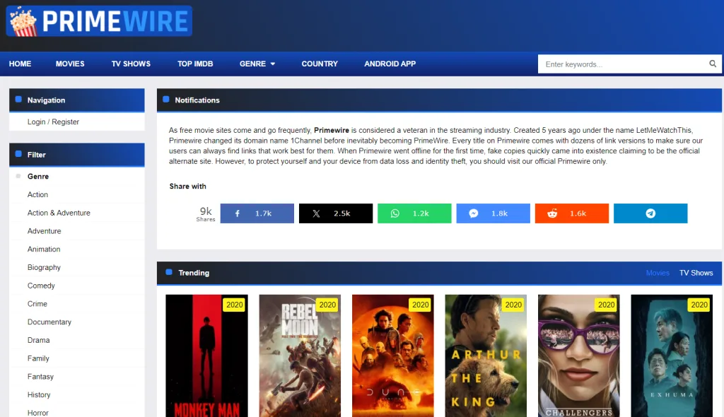123Movies Alternatives – PrimeWire