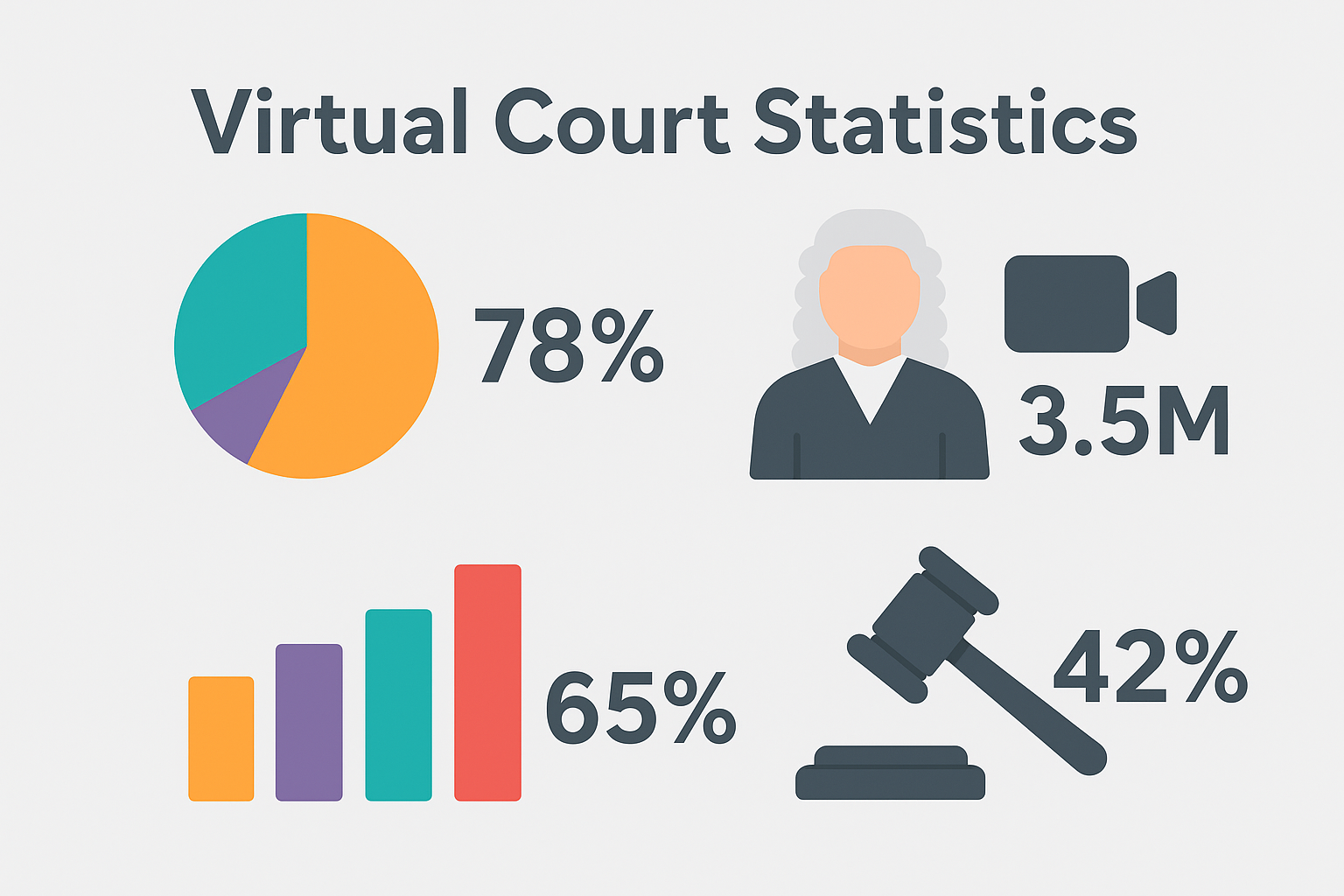 55 Virtual Court Statistics, Trends, Usage, and Impact In 2026