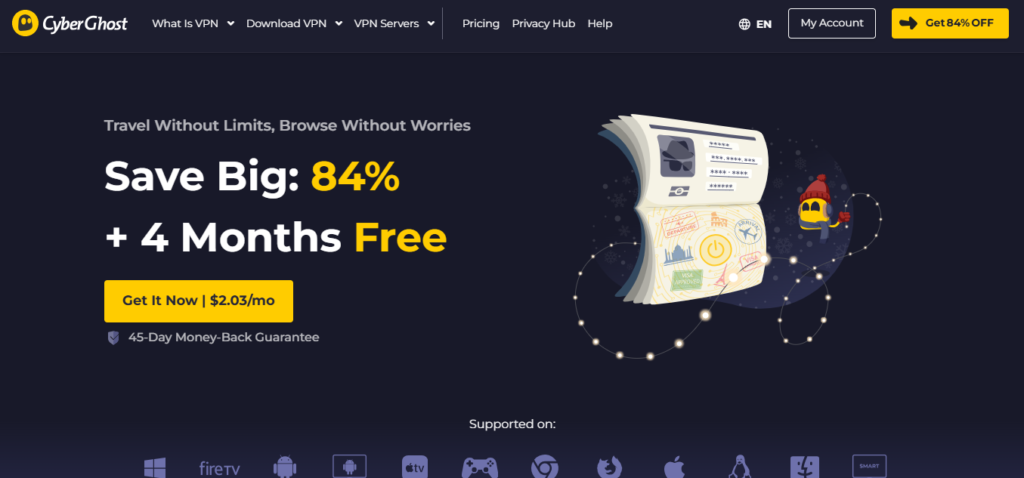 Streaming in Canada with CyberGhost