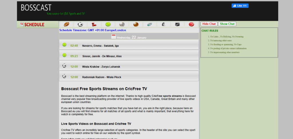 Free Live Football Streaming Sites - Bosscast