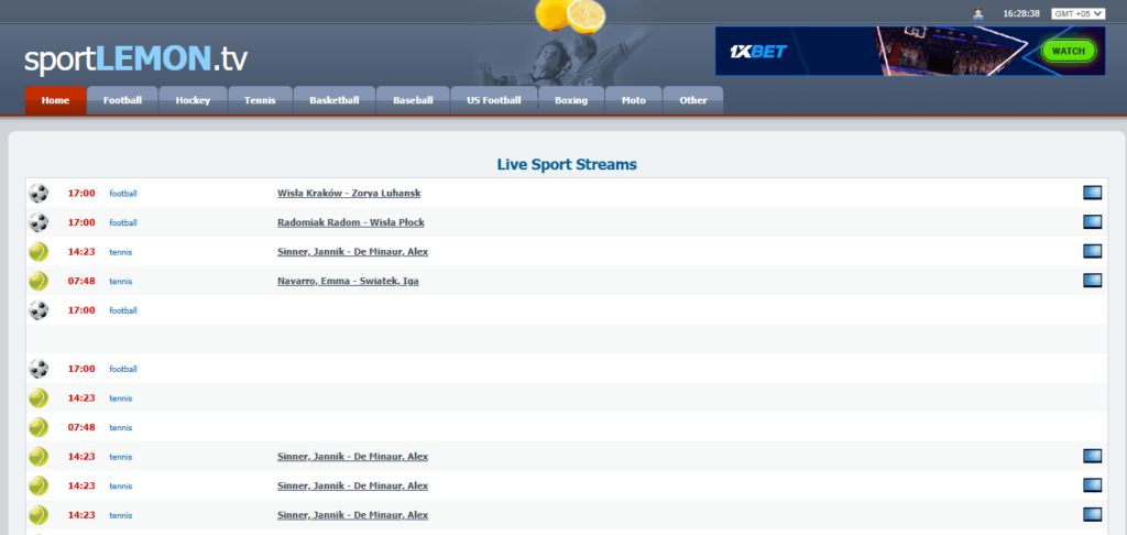 Free Live Football Streaming Sites - SportLemon TV