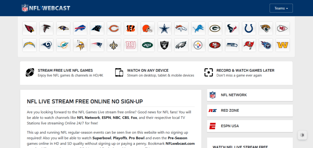 9 Best Free NFL Streaming Sites