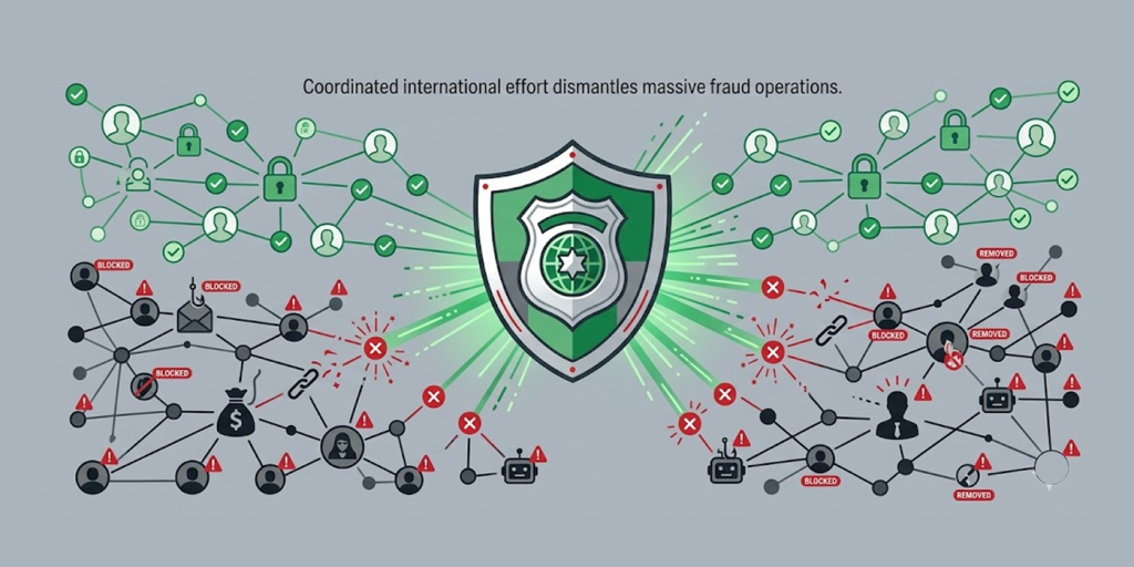 Global Crackdown Targets Cyber Scam Networks, Millions of Accounts Dismantled